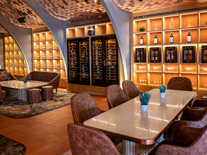 Flush fitting wine cabinet