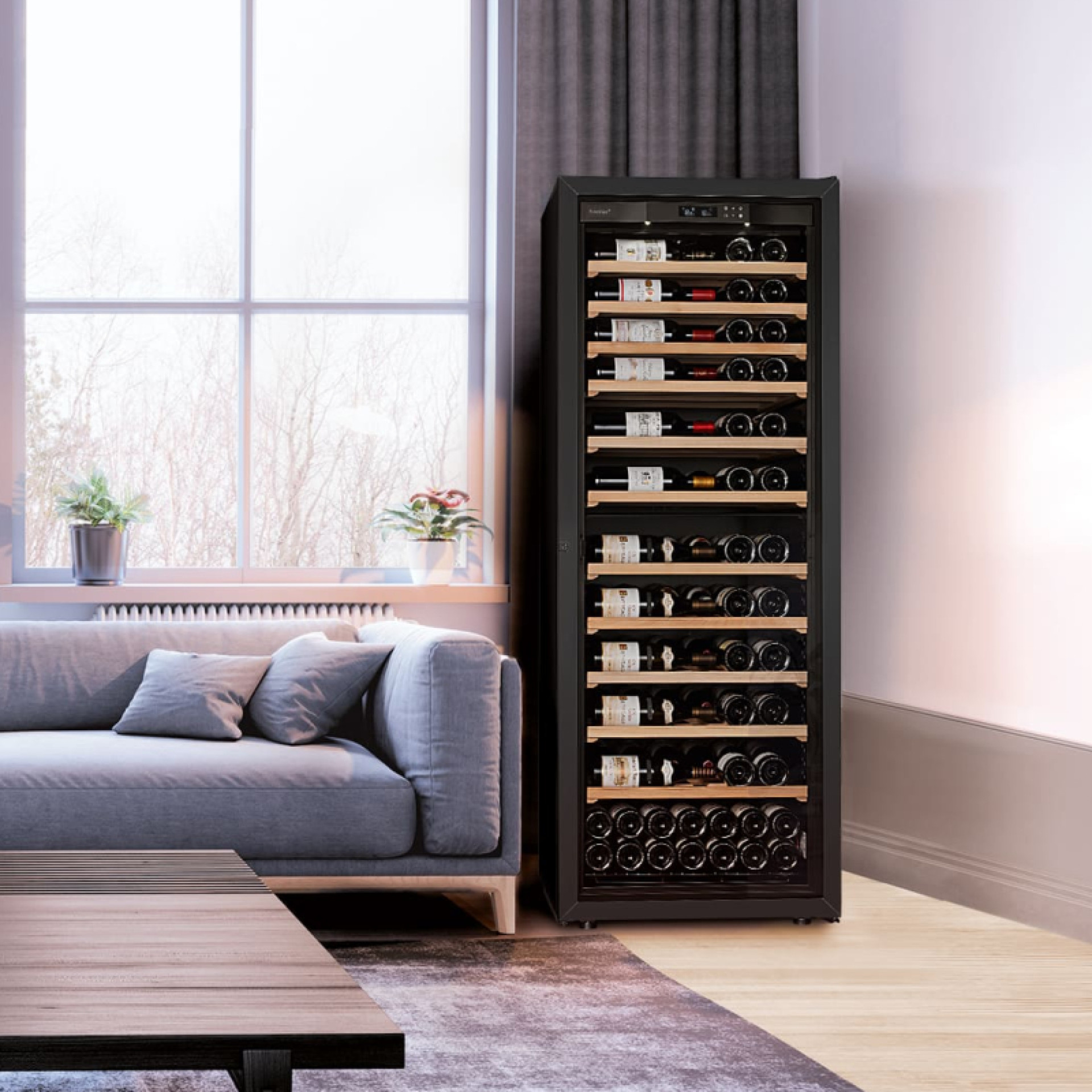2-temperature, 3-temperature or multi-temperature wine coolers for serving wines