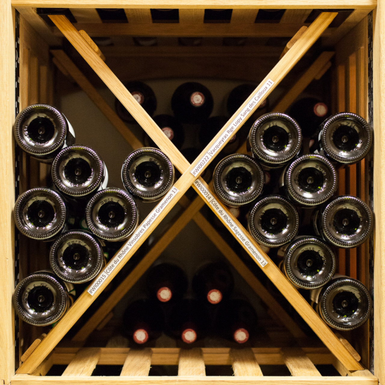 Module étagère vin solide grande capacité en bois - Modulothèque