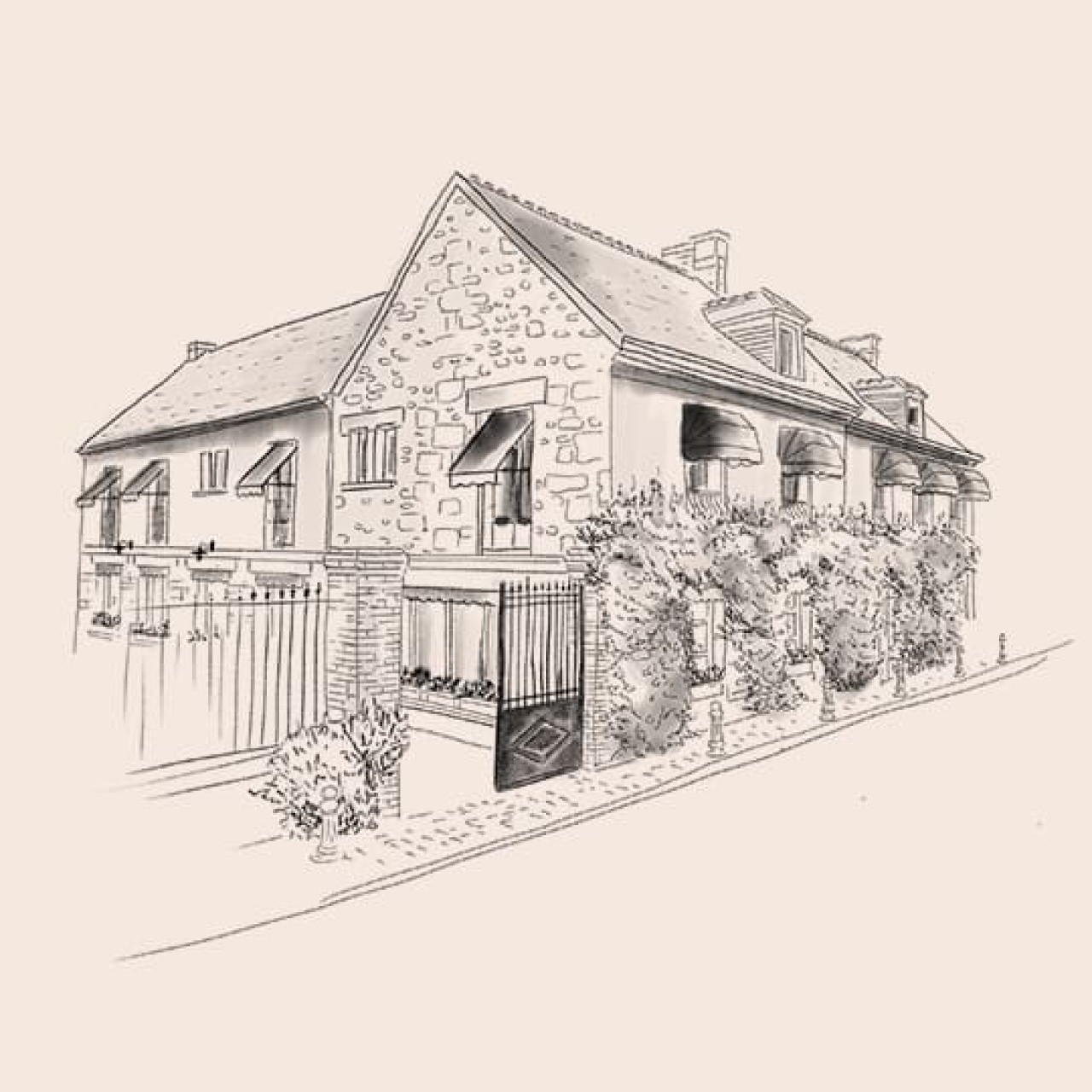 Illustration - Im Keller der Auberge À la Bonne Idée - Wald von Compiègne, Frankreich