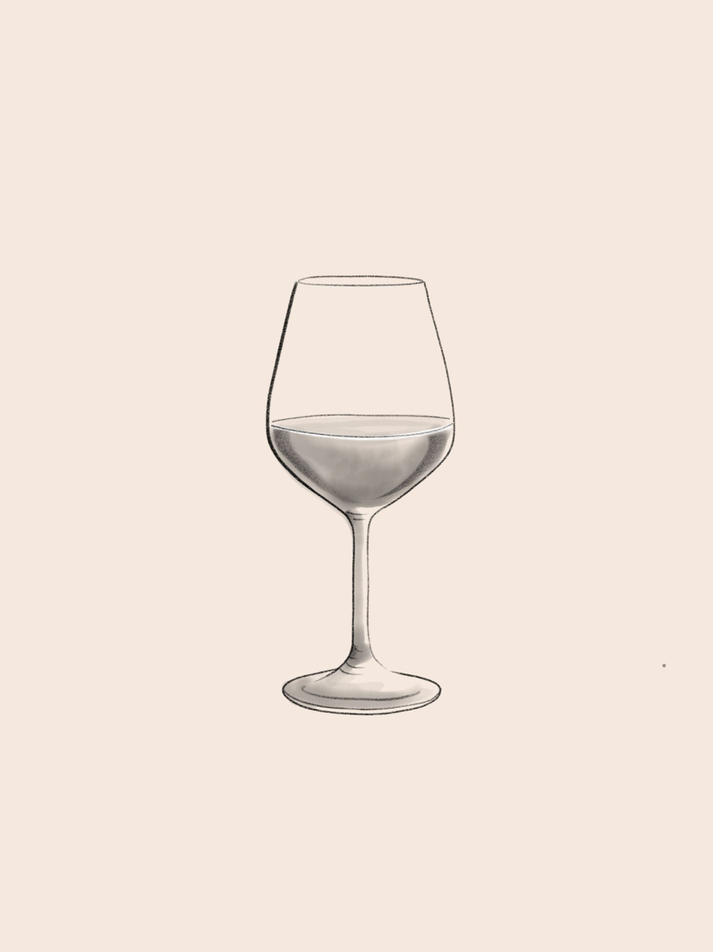 Illustration eines Glases Weißwein