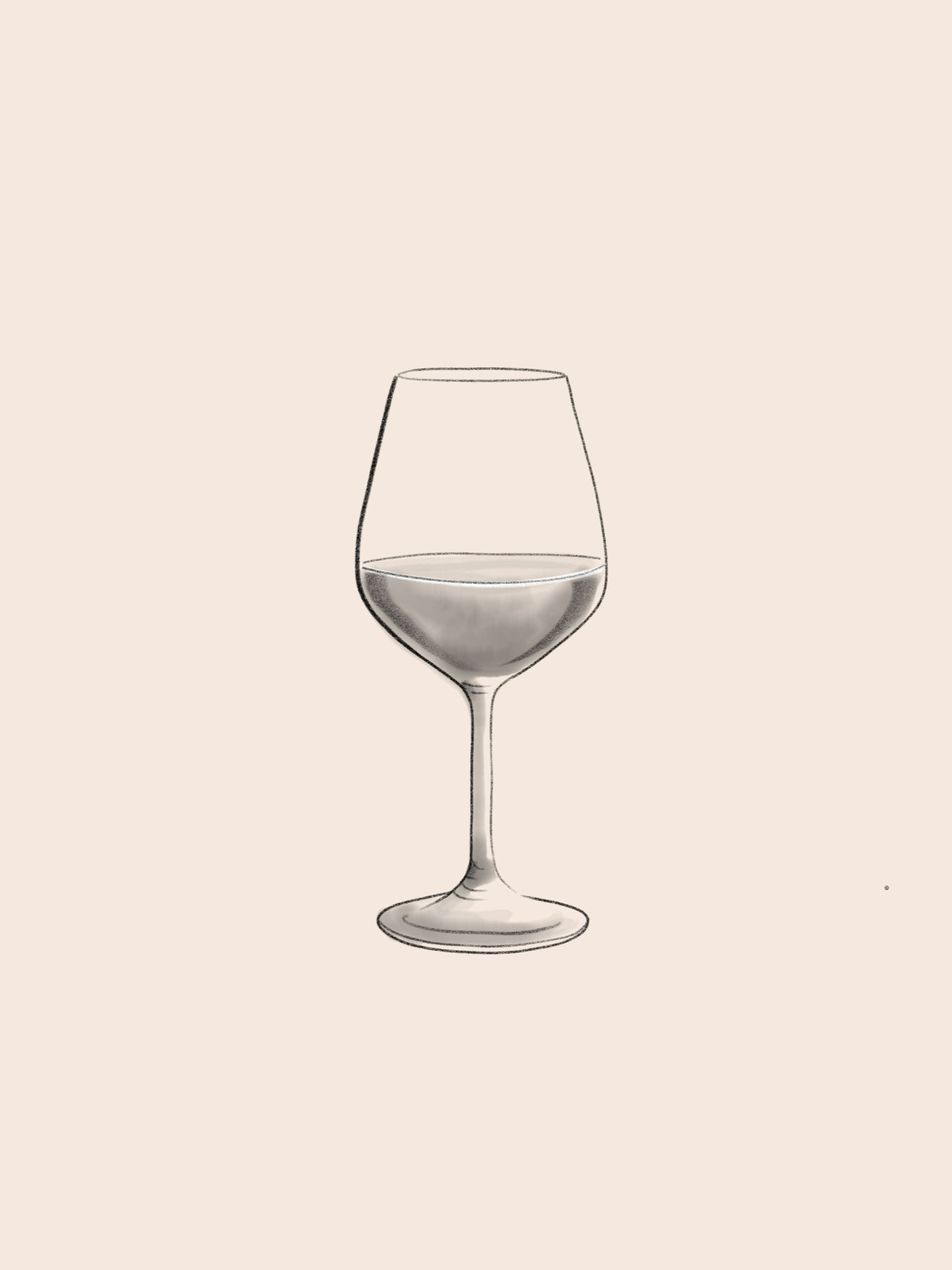 Wine glass drawing