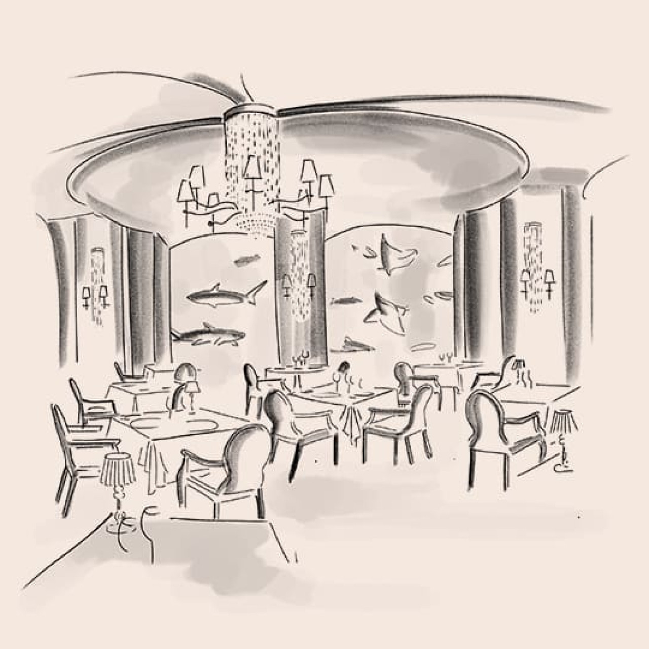 Illustration of the restaurant Ossiano - The Palm - Dubai, United Arab Emirates