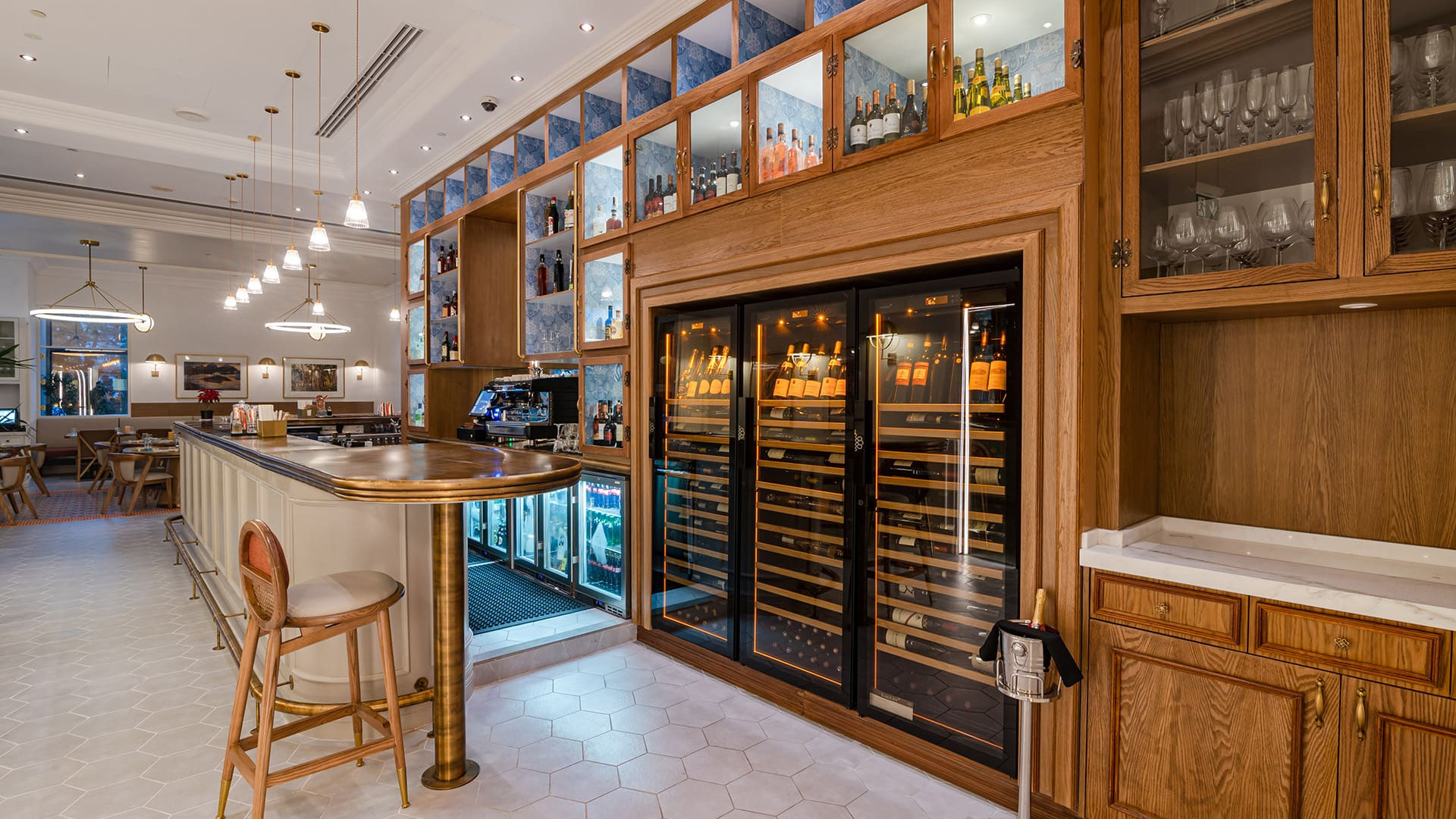 Luxury restaurant design. Scenography to enhance the wine offering, attract attention to the wine list with quality and reliable wine coolers and cellar layout solutions. Inspiration…