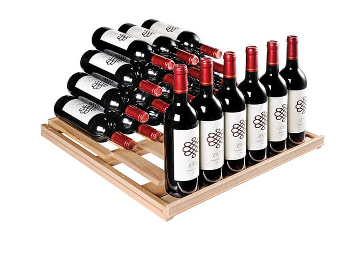 Presentation shelf to highlight the bottles by positioning them upright - capacity 28 bottles