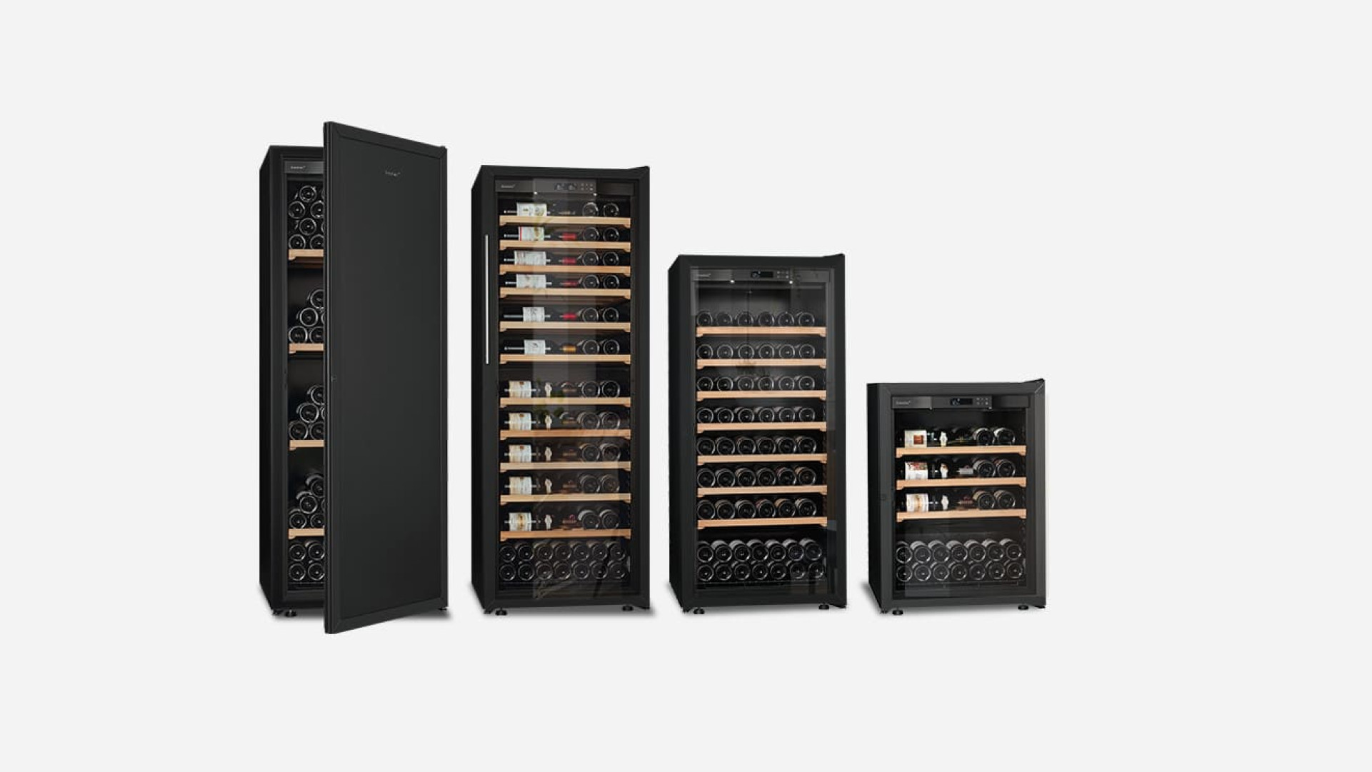 Beim Kauf des Weinkhülschrank haben Sie die Wahl zwischen 2 Funktionen, 4 Türen und 3 Größen – Der La Première EuroCave-Reihe Beim Kauf des Weinkhülschrank haben Sie die Wahl zwischen 2 Funktionen, 4 Türen und 3 Größen – Der La Première EuroCave-Reihe