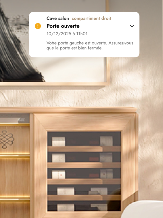 Réception d’alertes en temps réel grâce à EuroCave Connect 