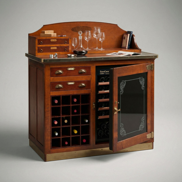 Vintage wine cabinet reflecting 50 years of brand heritage and sommelier comfort