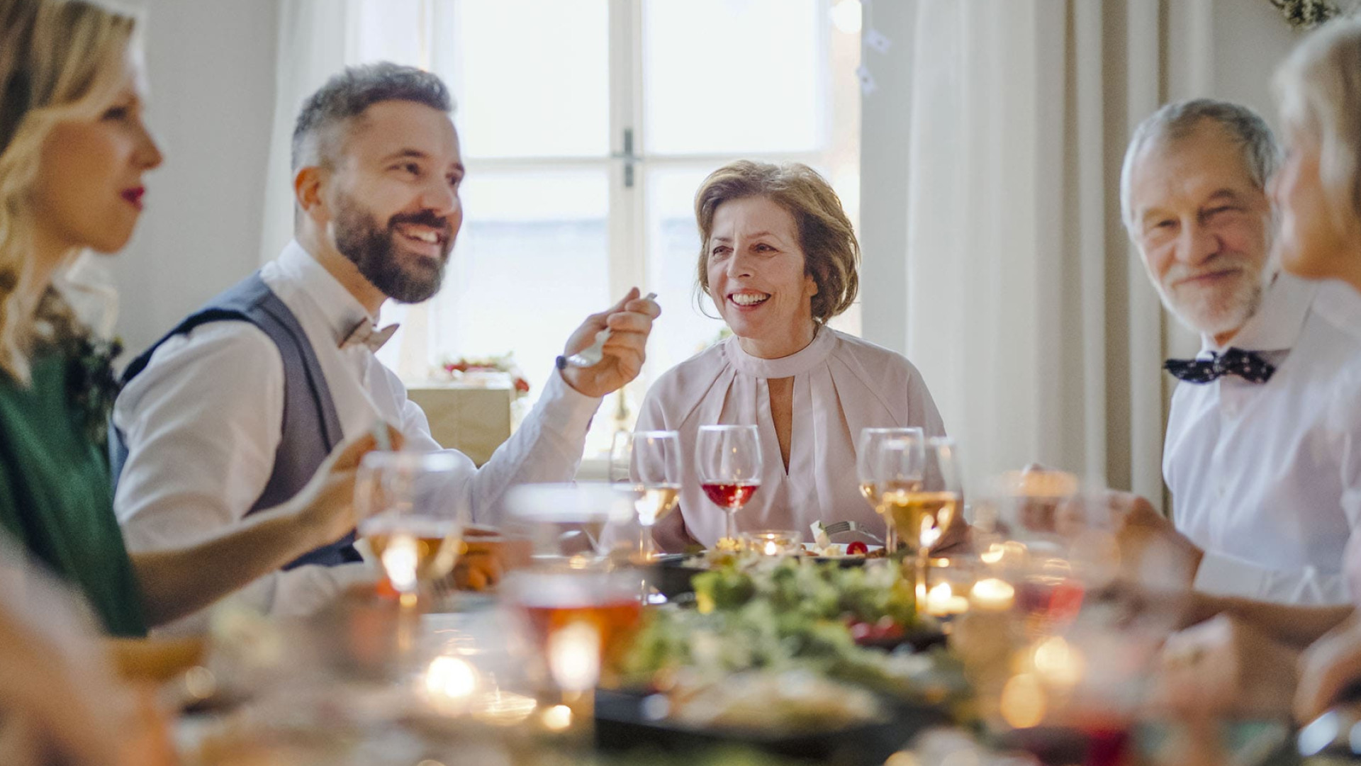 A moment of sharing around a family meal, a well laid table and a good glass of wine. Moments that perfectly illustrate the French way of life. A moment of sharing around a family meal, a well laid table and a good glass of wine. Moments that perfectly illustrate the French way of life.