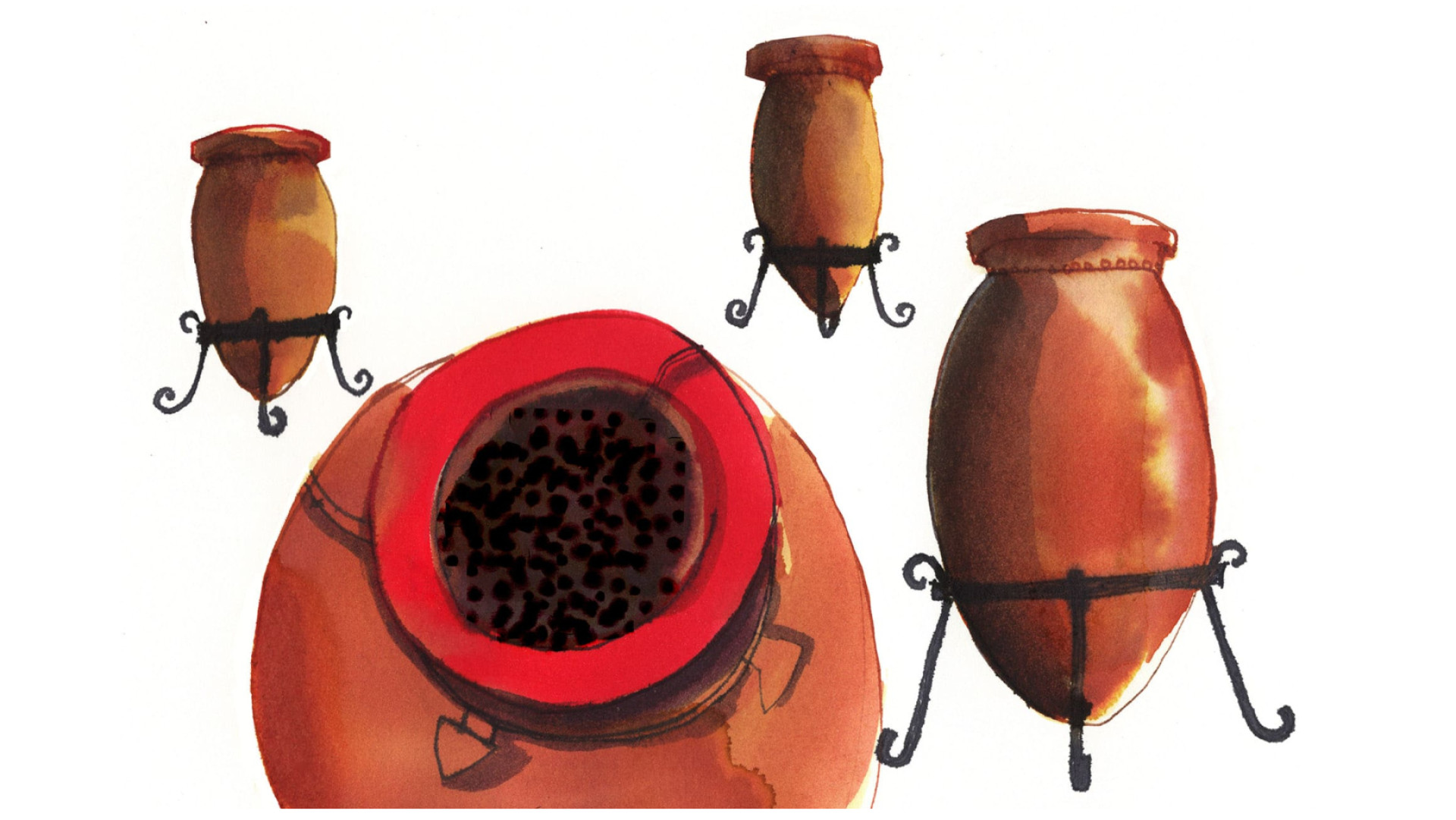 Die Weinamphoren - Illustration von Rebecca Bradley
